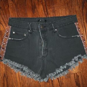 Black cutoffs high waisted shorts